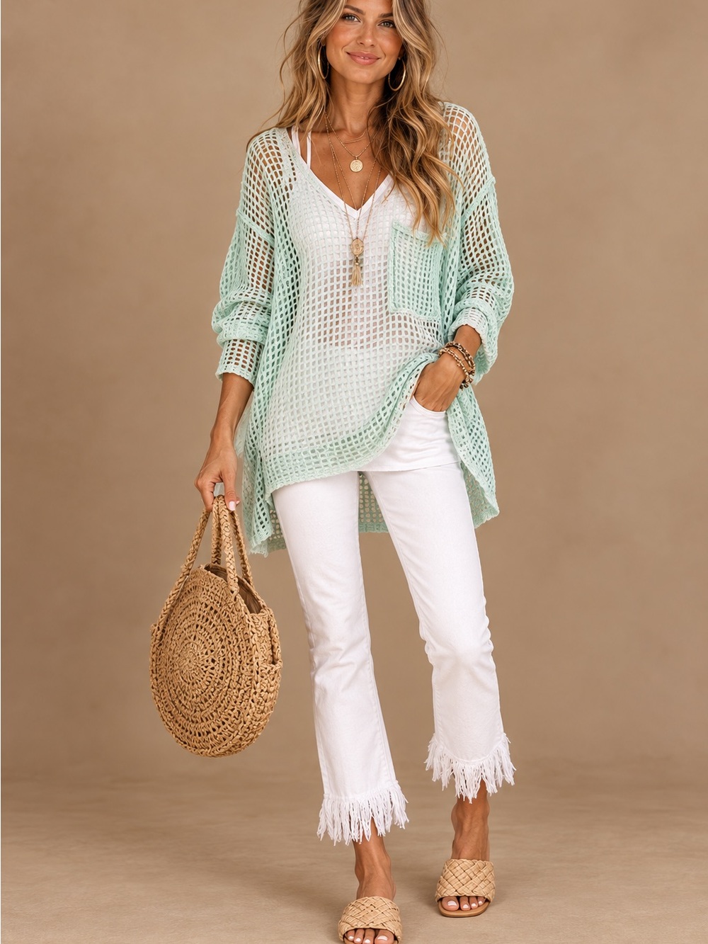 POL Clothing | Only Sunshine Knit Top In Aqua